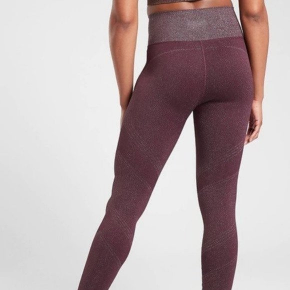 Athleta Twilight Tights 2.0 M Antique Burgundy - Picture 2 of 5